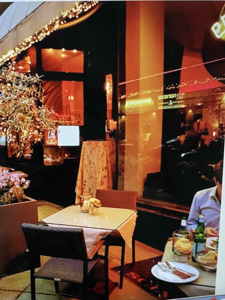 This looks similar to Cafe La Petite Echelle, in central Clairon.