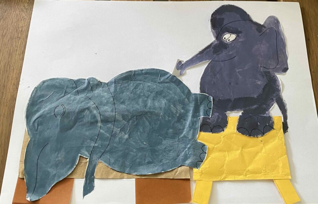 Before fixing the background color; 2 elephants; one patient elephant & 1 surgeon elephant.