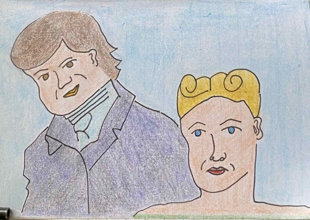 Fan art on Catherine Earnshaw & Heathcliff