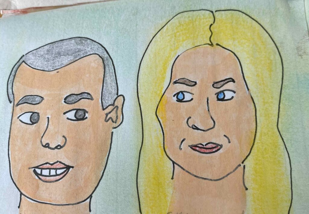 Fan art on young Heathcliff and Catherine Earnshaw.