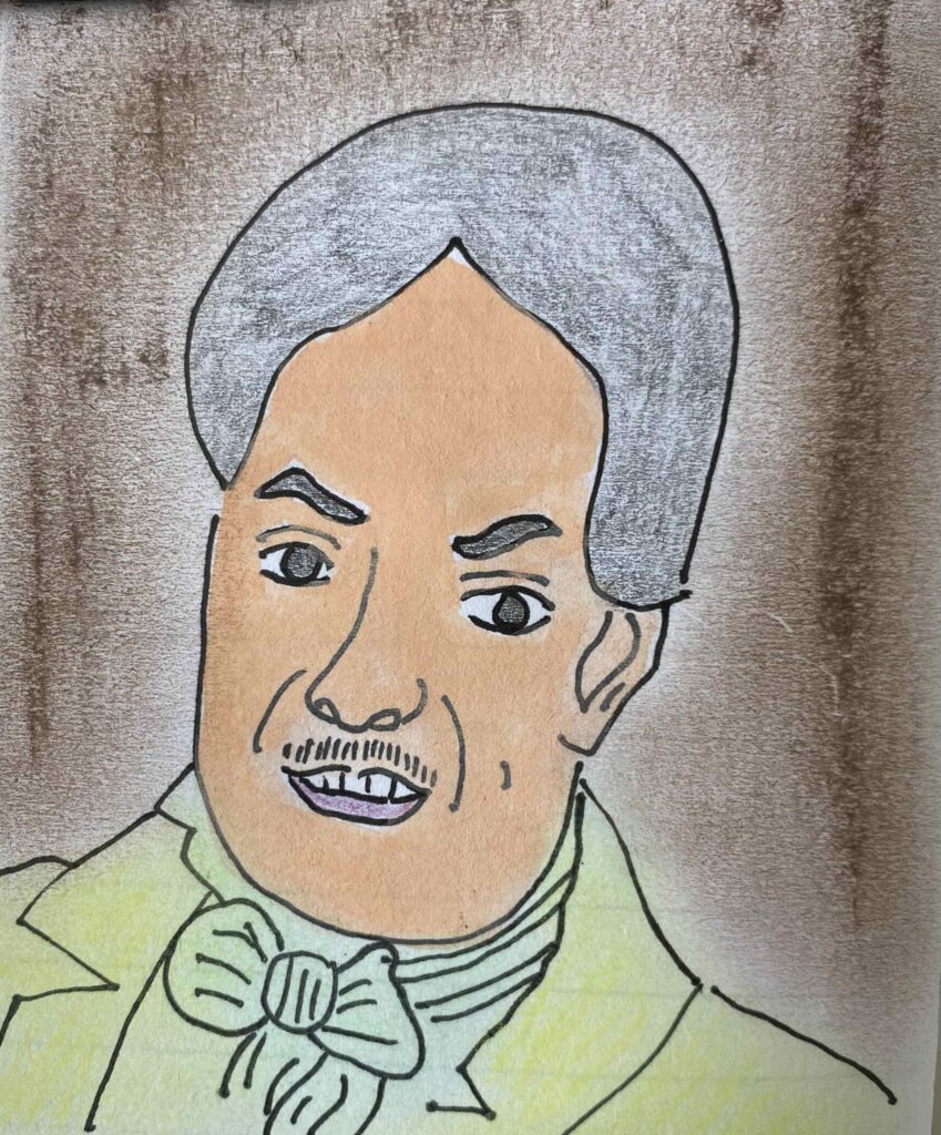 Fan art on Edgar Linton, as an older adult.