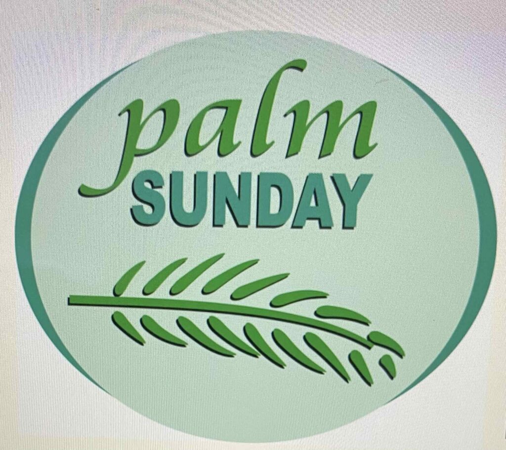Palm Sunday celebrates Jesus entering a village with its people waving palm leaves to welcome him.
