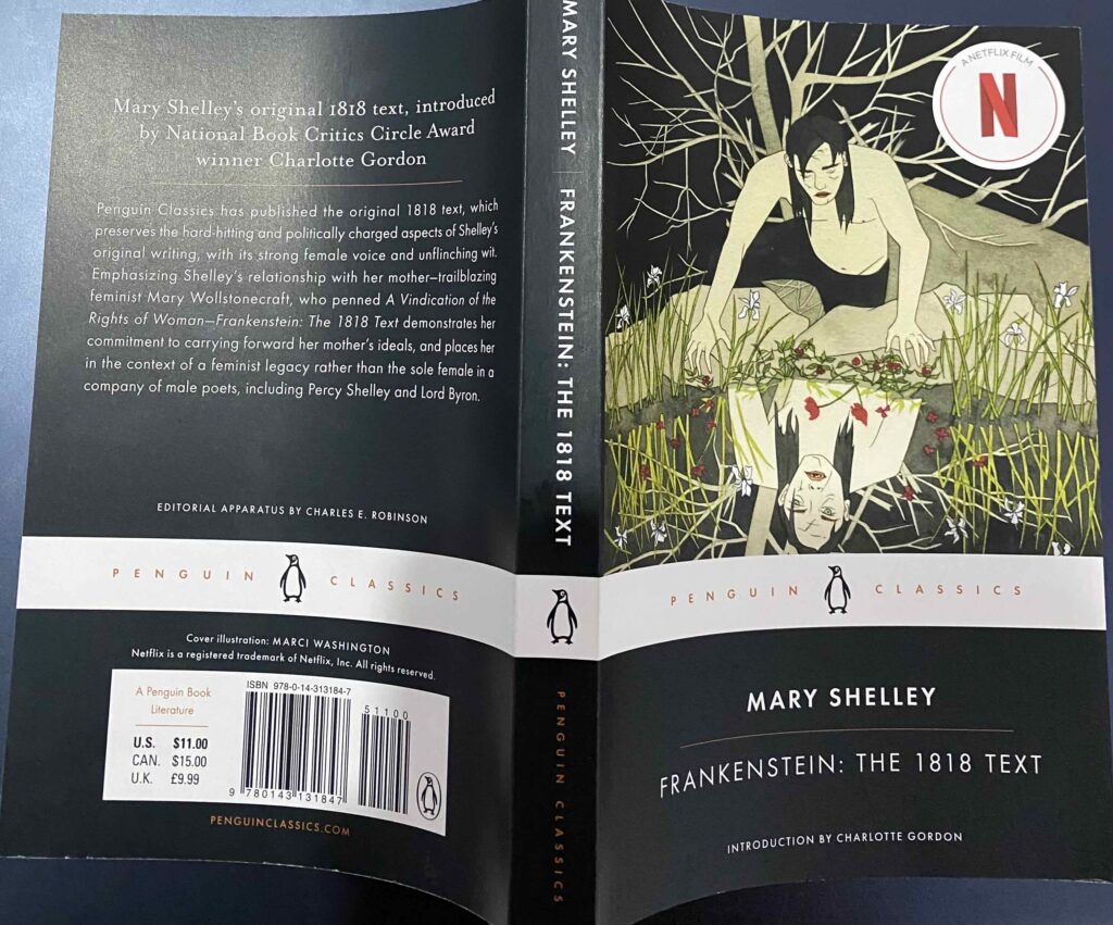 Frankenstein by Mary Shelley.