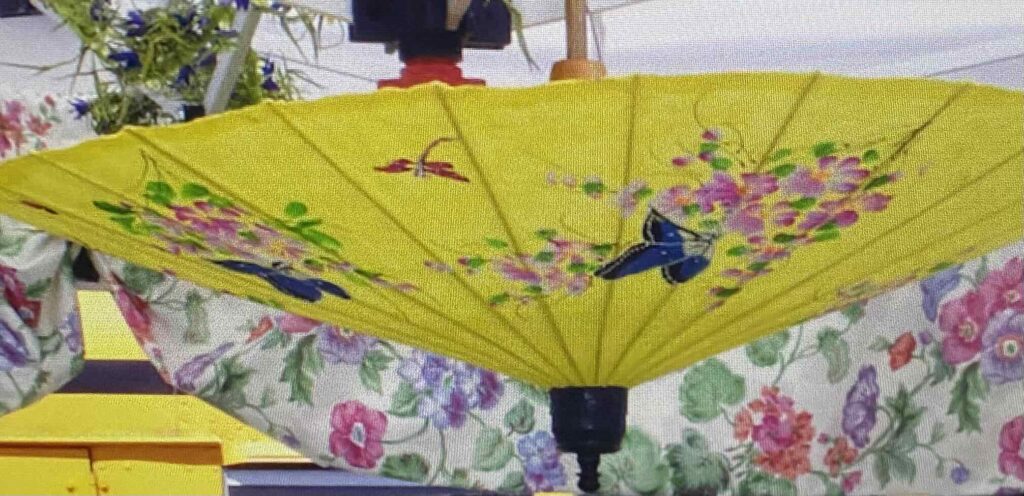 Upside down umbrella.