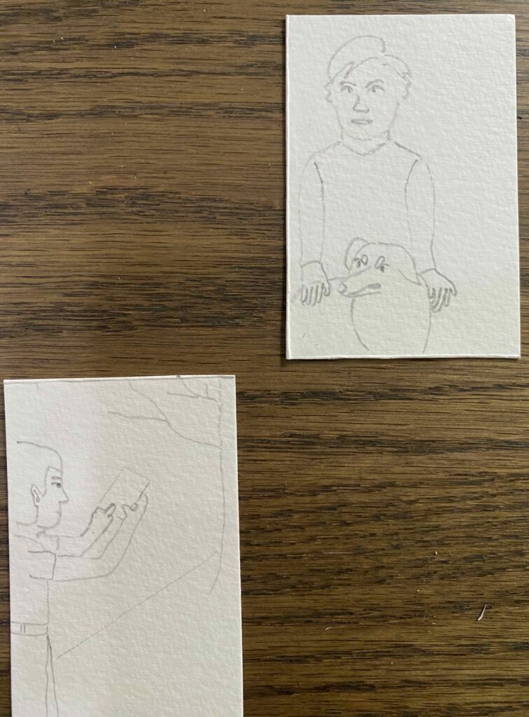 Clark met Frank at the park, pics before painting.