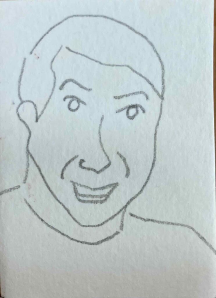 Fan art on Jason Erik Lundberg, before painting