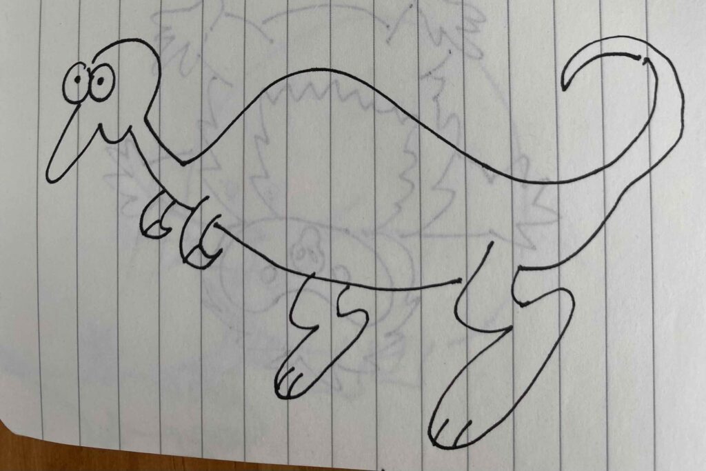K for kangeroo doodle.